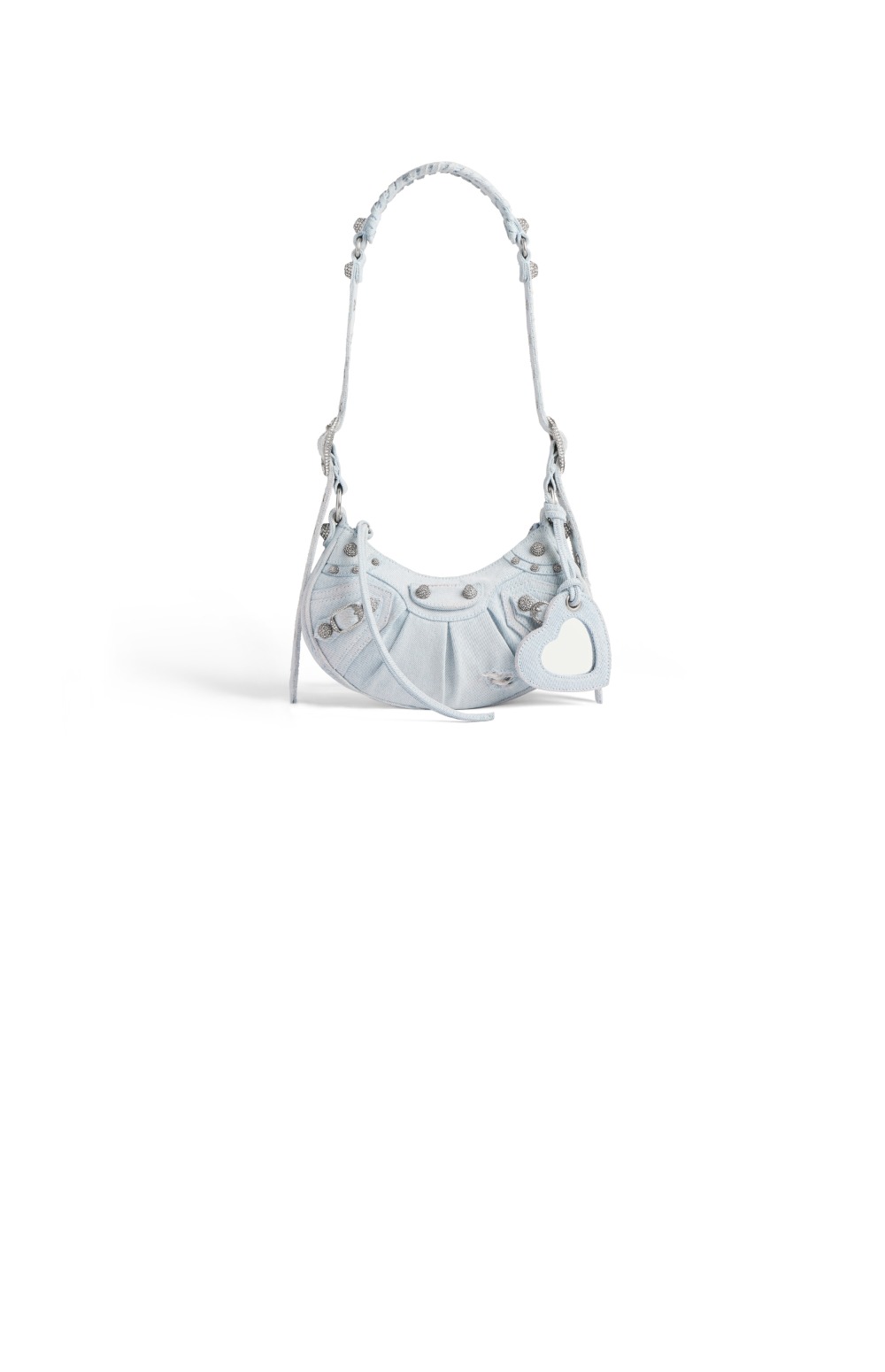 미러급레플리카사이트 | 명품레플리카 전문 쇼핑몰  | 퍼스트원 - XS 라인스톤 디테일 데님 숄더백 라이트 블루 671309 &gt; 발렌시아가