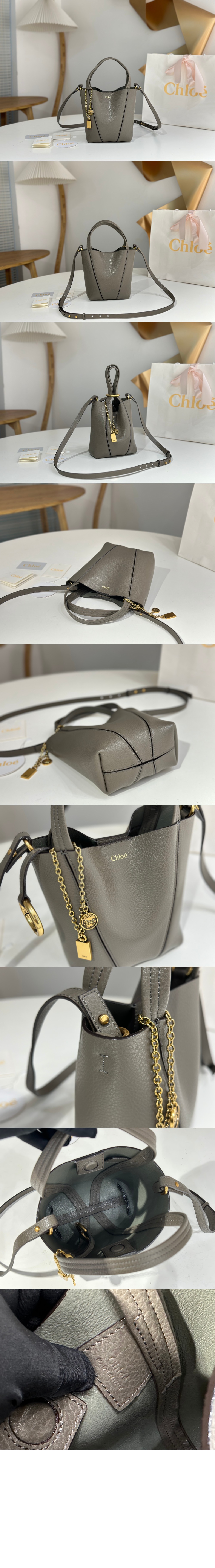 미러급레플리카사이트 | 명품레플리카 전문 쇼핑몰  | 퍼스트원 - 그레인드 가죽 스몰 Chloé Spin 토트백 SS812 > 끌로에