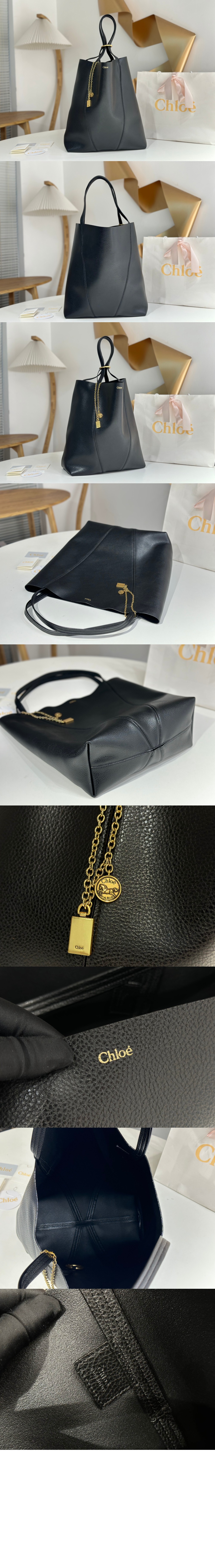 미러급레플리카사이트 | 명품레플리카 전문 쇼핑몰  | 퍼스트원 - 그레인드 가죽 라지 Chloé Spin 토트백 SS810 &gt; 끌로에