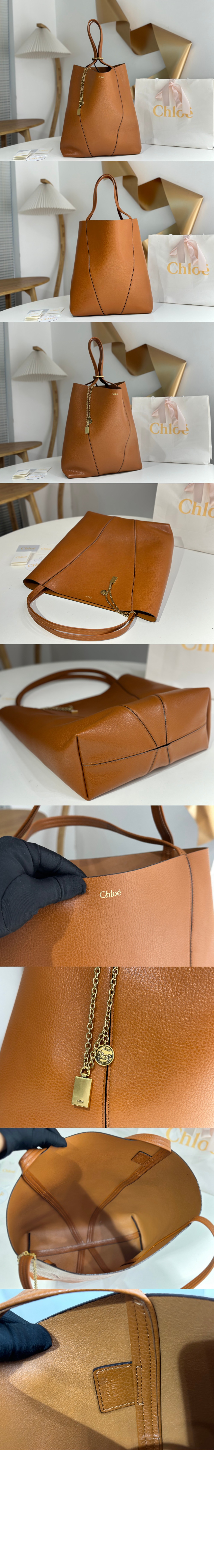 미러급레플리카사이트 | 명품레플리카 전문 쇼핑몰  | 퍼스트원 - 그레인드 가죽 라지 Chloé Spin 토트백 SS810 &gt; 끌로에