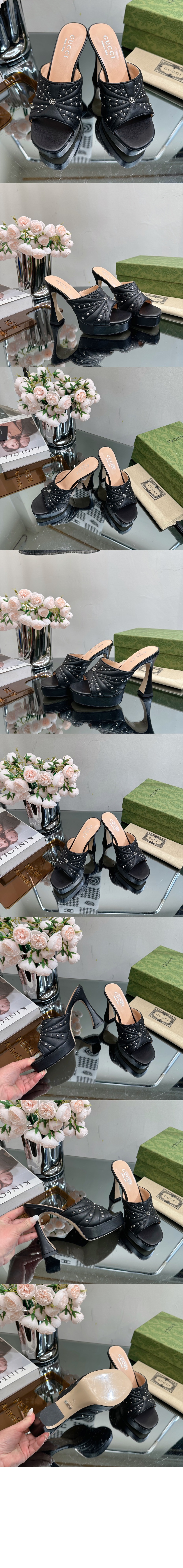 미러급레플리카사이트 | 명품레플리카 전문 쇼핑몰  | 퍼스트원 - 힐 슬라이드 샌들 블랙 ‎723404 &gt; 구찌