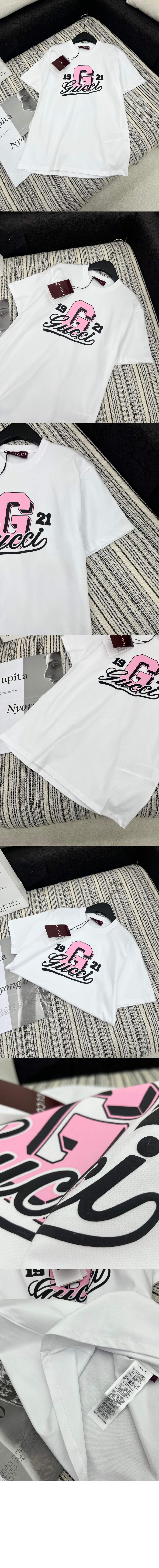 미러급레플리카사이트 | 명품레플리카 전문 쇼핑몰  | 퍼스트원 - 로고 프린트 반팔 티셔츠 &gt; 구찌