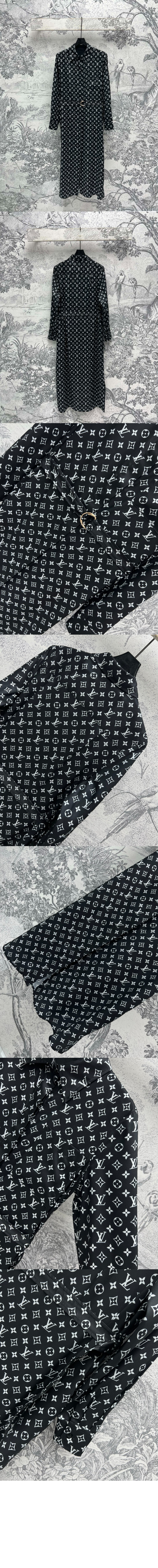 미러급레플리카사이트 | 명품레플리카 전문 쇼핑몰  | 퍼스트원 - 모노그램 실크 셔츠 드레스 &gt; 루이비통