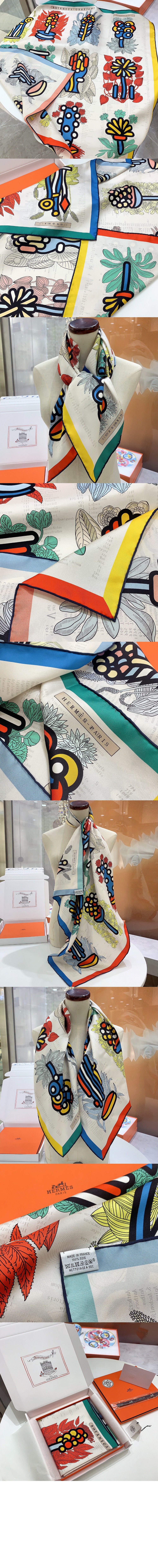 미러급레플리카사이트 | 명품레플리카 전문 쇼핑몰  | 퍼스트원 - Botanica Grafica 더블 페이스 스카프 90 &gt; 에르메스