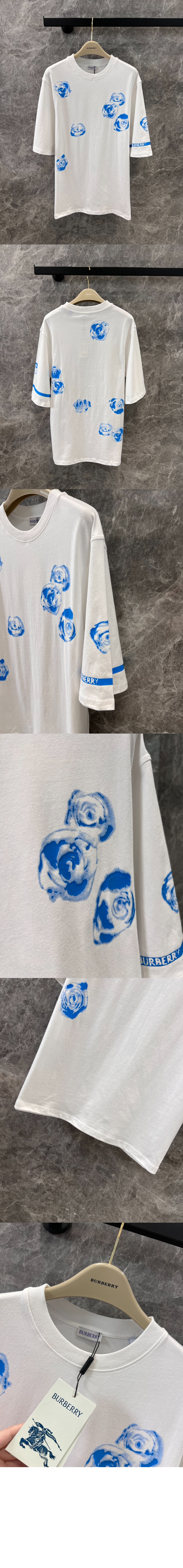 미러급레플리카사이트 | 명품레플리카 전문 쇼핑몰  | 퍼스트원 - 로즈 프린트 코튼 티셔츠 &gt; 버버리