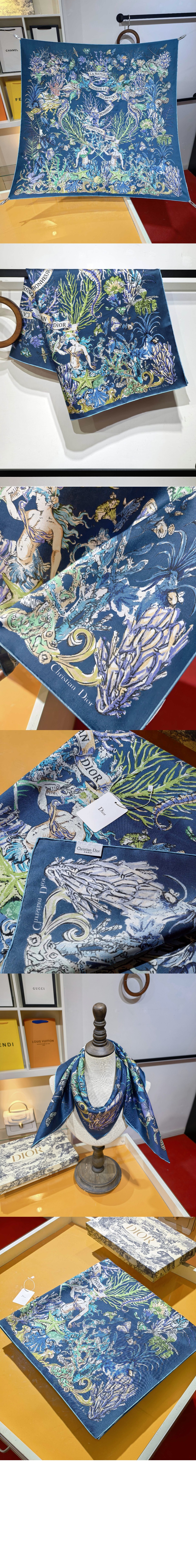 미러급레플리카사이트 | 명품레플리카 전문 쇼핑몰  | 퍼스트원 - Cabinet de la Mer 90 스퀘어 스카프 51CAM &gt; 디올