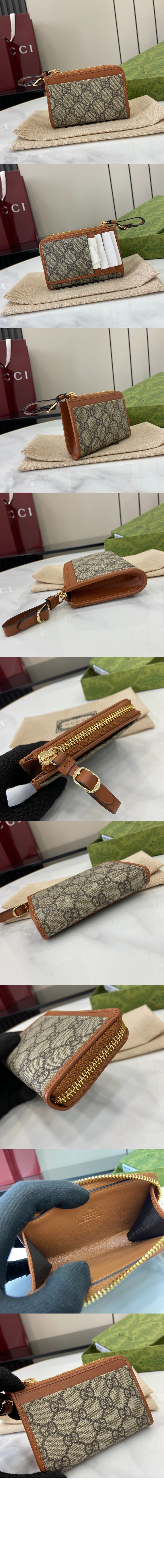 미러급레플리카사이트 | 명품레플리카 전문 쇼핑몰  | 퍼스트원 - GG 엠블럼 지퍼 카드 케이스 821804 > 구찌