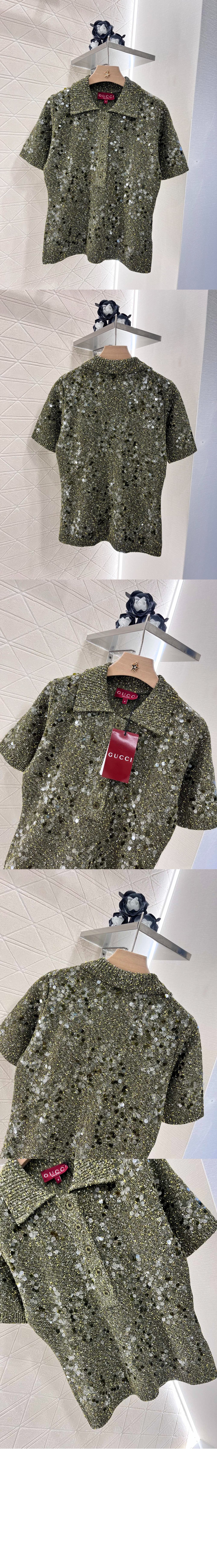 미러급레플리카사이트 | 명품레플리카 전문 쇼핑몰  | 퍼스트원 - 비스코스 트위드 블렌드 폴로 셔츠 &gt; 구찌