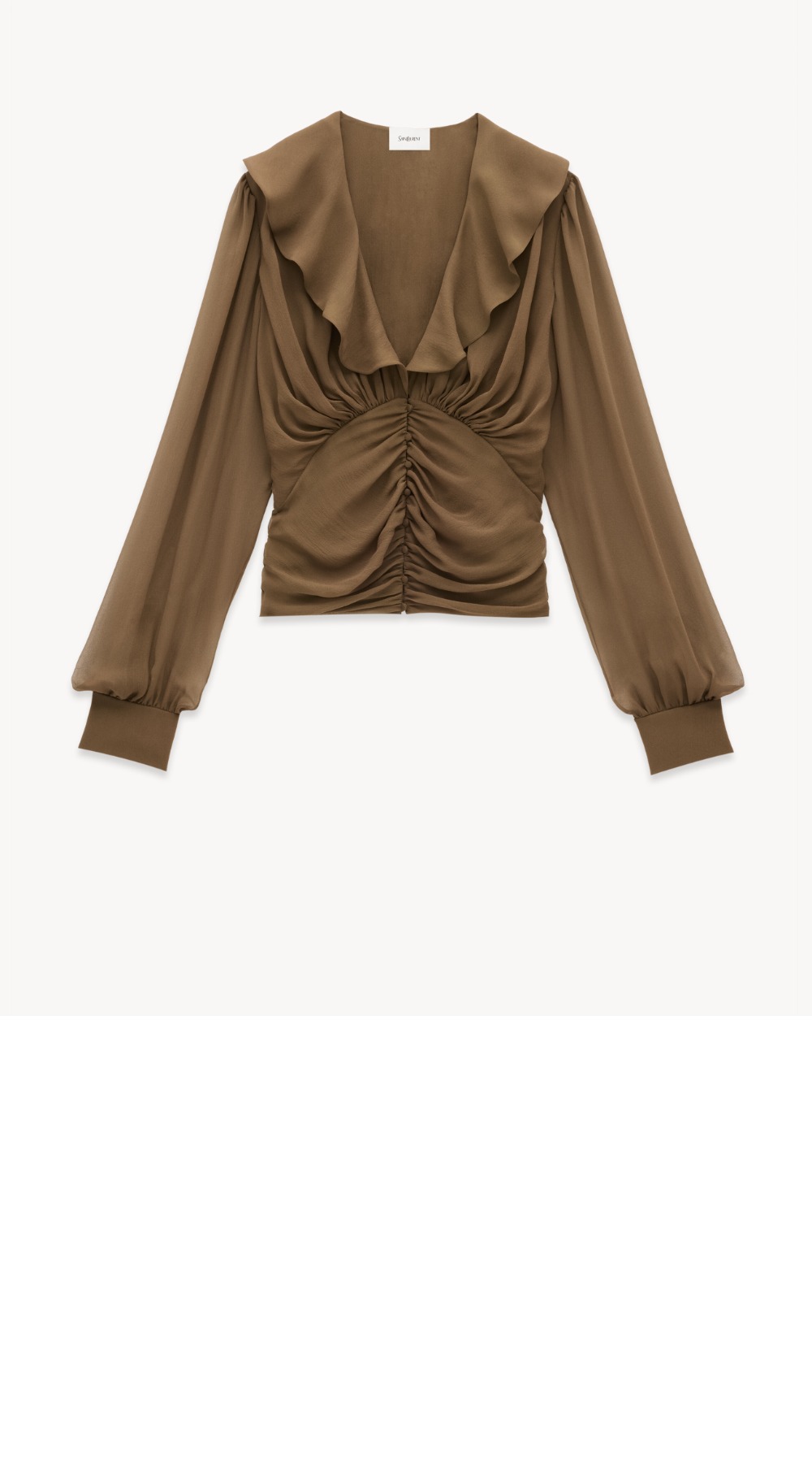 미러급레플리카사이트 | 명품레플리카 전문 쇼핑몰  | 퍼스트원 - 실크 크레이프 모슬린 소재의 블라우스 &gt; 생로랑