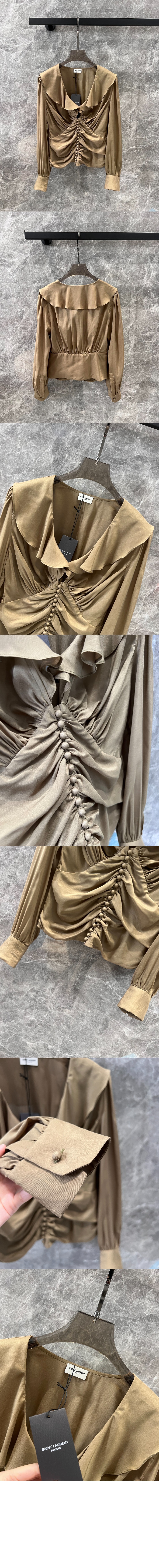 미러급레플리카사이트 | 명품레플리카 전문 쇼핑몰  | 퍼스트원 - 실크 크레이프 모슬린 소재의 블라우스 &gt; 생로랑