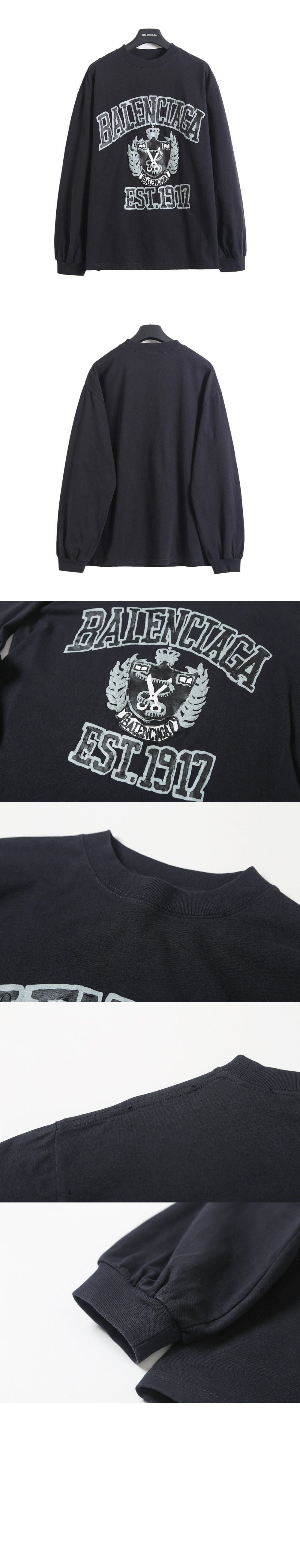 미러급레플리카사이트 | 명품레플리카 전문 쇼핑몰  | 퍼스트원 - 컬리지 로고 프린트 롱슬리브 티셔츠 &gt; 발렌시아가