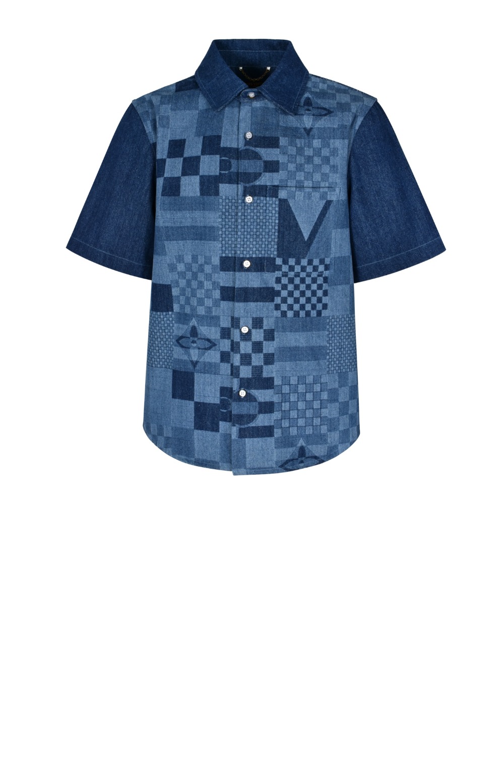 미러급레플리카사이트 | 명품레플리카 전문 쇼핑몰  | 퍼스트원 - 프린티드 쇼트 슬리브드 데님 셔츠 &gt; 루이비통