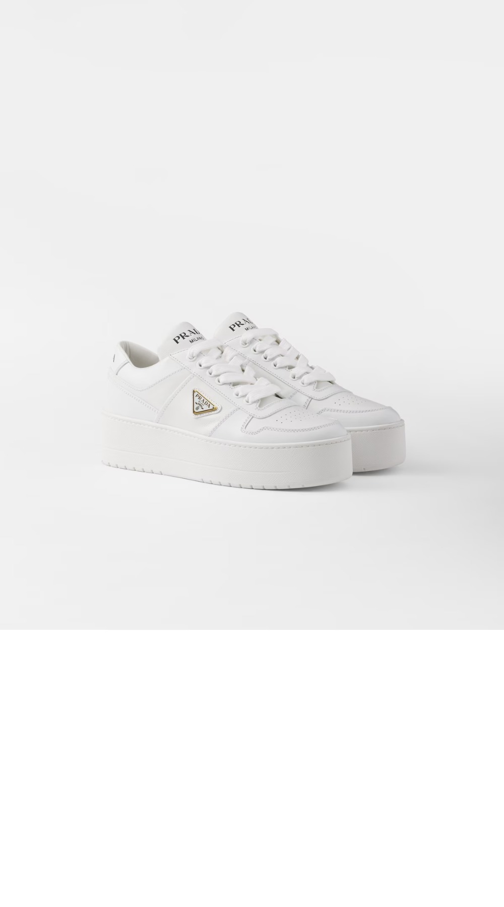 미러급레플리카사이트 | 명품레플리카 전문 쇼핑몰  | 퍼스트원 - 다운타운 볼드 레더 스니커즈 1E792M &gt; 프라다