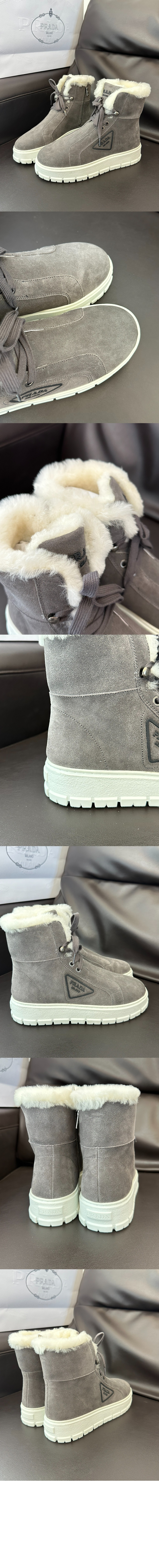 미러급레플리카사이트 | 명품레플리카 전문 쇼핑몰  | 퍼스트원 - 스웨이드 레이스업 부티 스니커즈 양털 부츠 1T492M &gt; 프라다