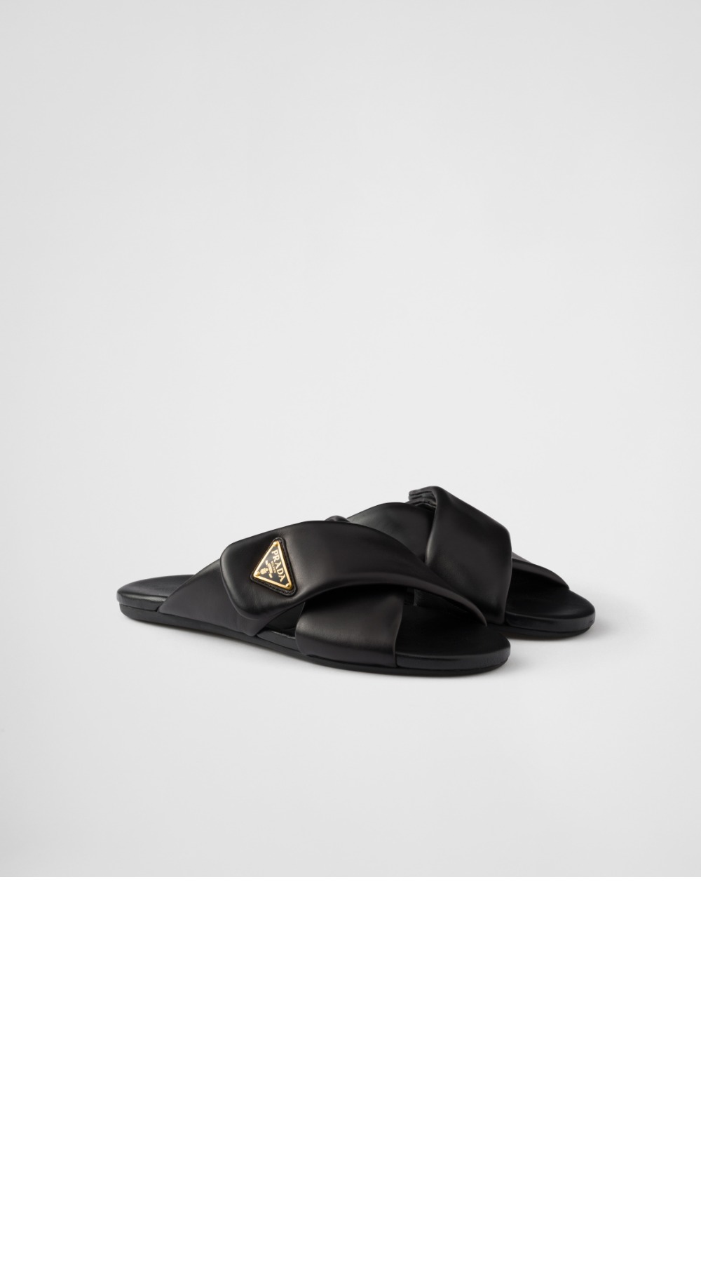 미러급레플리카사이트 | 명품레플리카 전문 쇼핑몰  | 퍼스트원 - 패딩 나파 가죽 슬라이더 샌들 1XX713 &gt; 프라다