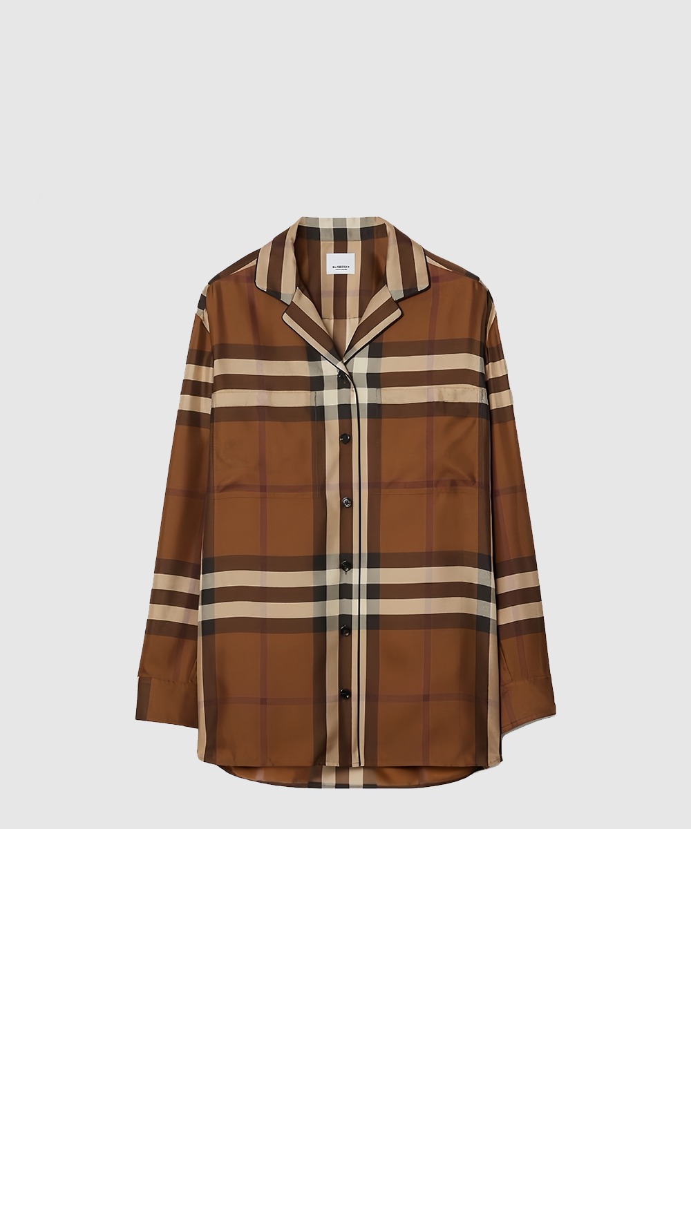 미러급레플리카사이트 | 명품레플리카 전문 쇼핑몰  | 퍼스트원 - 체크 실크 셔츠 &gt; 버버리