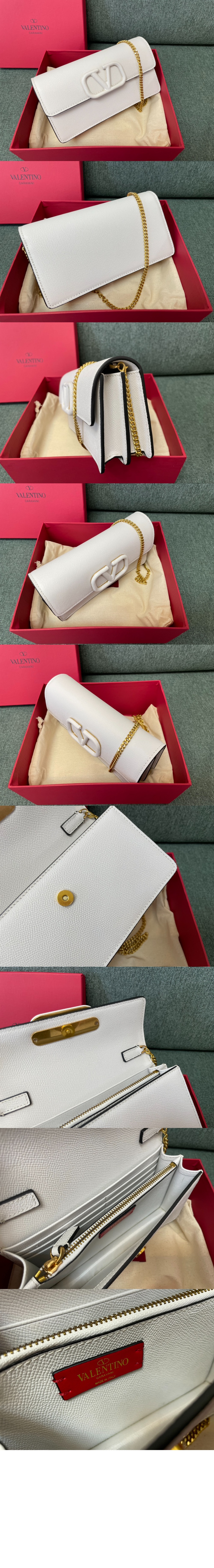 미러급레플리카사이트 | 명품레플리카 전문 쇼핑몰  | 퍼스트원 - VLogo 시그니처 메탈릭 그레인 카프스킨 체인 지갑 &gt; 발렌티노