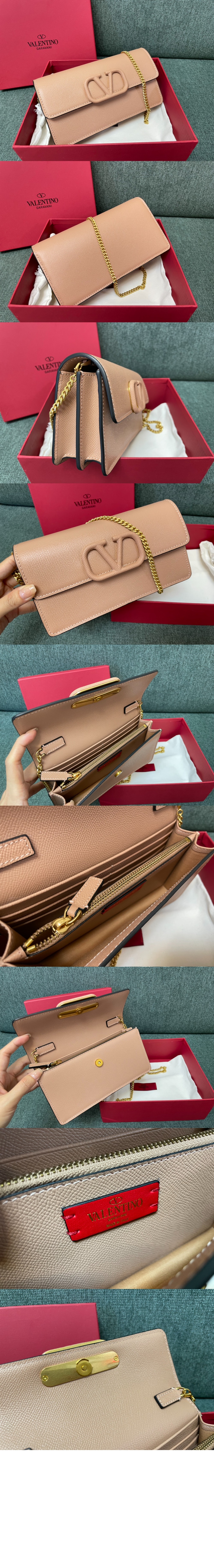 미러급레플리카사이트 | 명품레플리카 전문 쇼핑몰  | 퍼스트원 - VLogo 시그니처 메탈릭 그레인 카프스킨 체인 지갑 &gt; 발렌티노