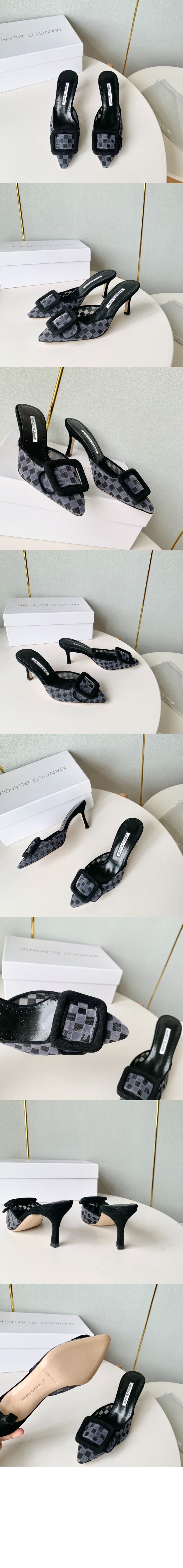 미러급레플리카사이트 | 명품레플리카 전문 쇼핑몰  | 퍼스트원 - 체크무늬 메시 뮬 &gt; 마놀로블라닉