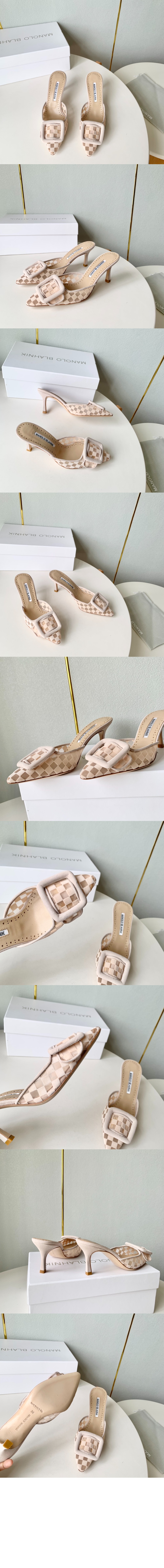 미러급레플리카사이트 | 명품레플리카 전문 쇼핑몰  | 퍼스트원 - 체크무늬 메시 뮬 &gt; 마놀로블라닉