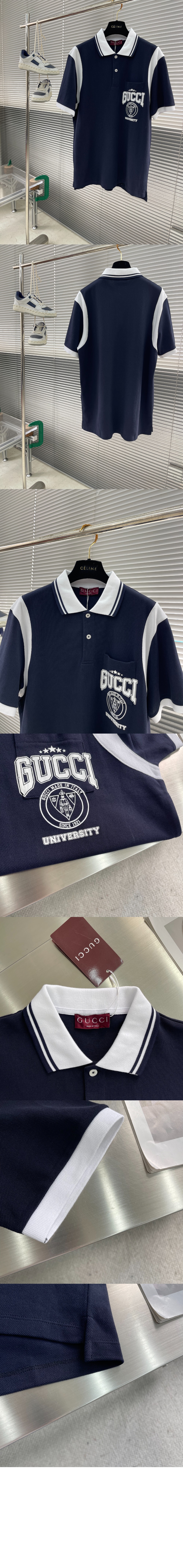 미러급레플리카사이트 | 명품레플리카 전문 쇼핑몰  | 퍼스트원 - 코튼 피케 프린트 폴로 셔츠 &gt; 구찌