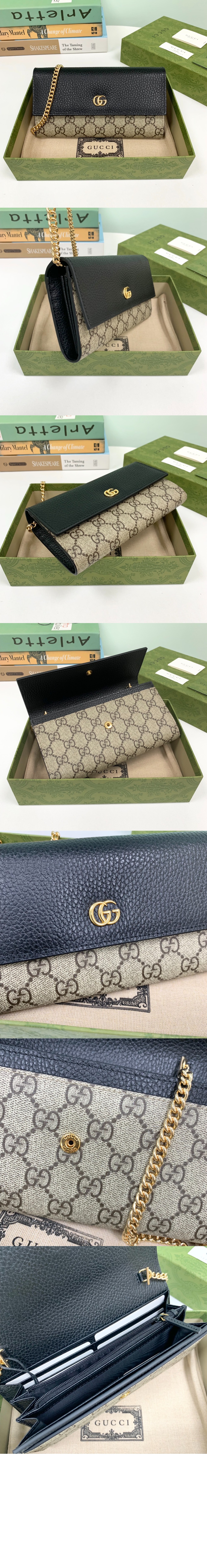 미러급레플리카사이트 | 명품레플리카 전문 쇼핑몰  | 퍼스트원 - GG 마몽 체인 달린 바이컬러 지갑 ‎546585 &gt; 구찌
