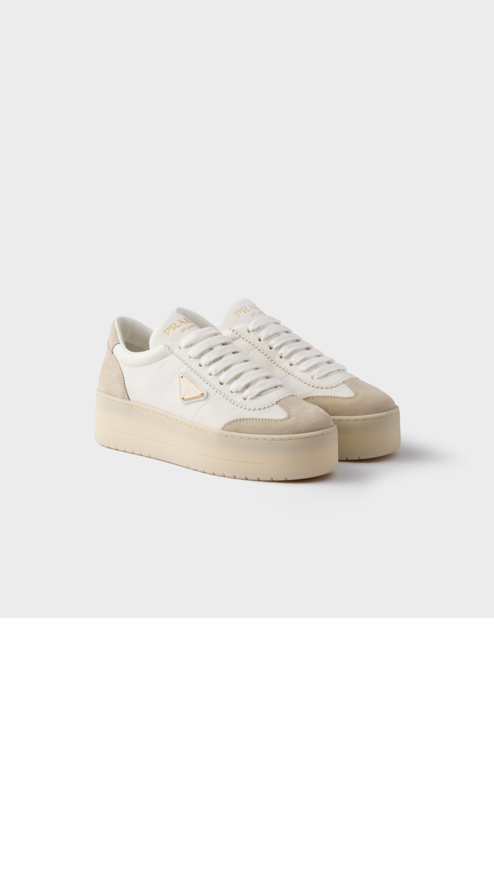 미러급레플리카사이트 | 명품레플리카 전문 쇼핑몰  | 퍼스트원 - 다운타운 볼드 나파 가죽 및 스웨이드 스니커즈 1E928N &gt; 프라다