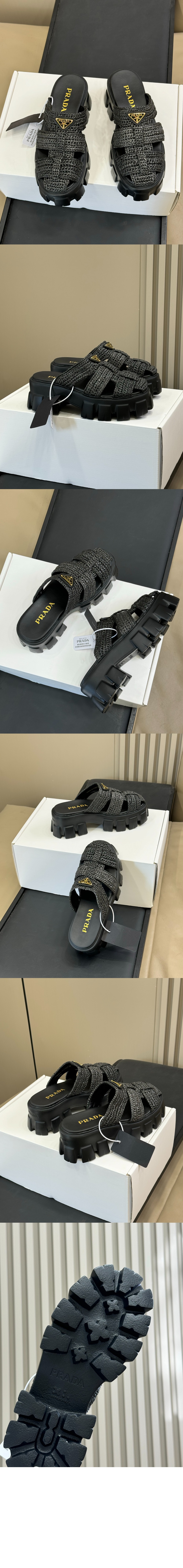 미러급레플리카사이트 | 명품레플리카 전문 쇼핑몰  | 퍼스트원 - 모놀리스 크로셰 케이지 샌들 1X138N &gt; 프라다