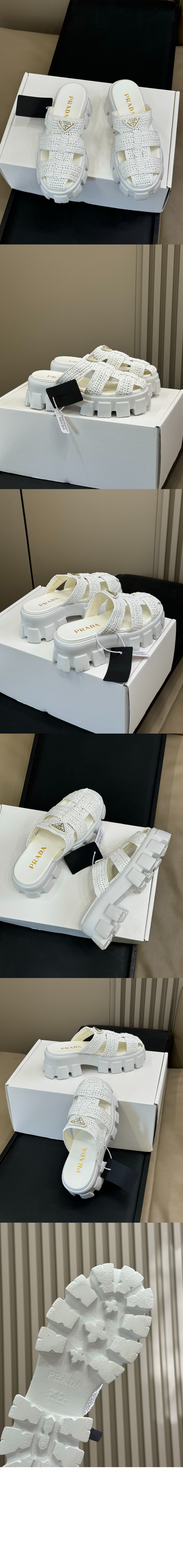 미러급레플리카사이트 | 명품레플리카 전문 쇼핑몰  | 퍼스트원 - 모놀리스 크로셰 케이지 샌들 1X138N &gt; 프라다