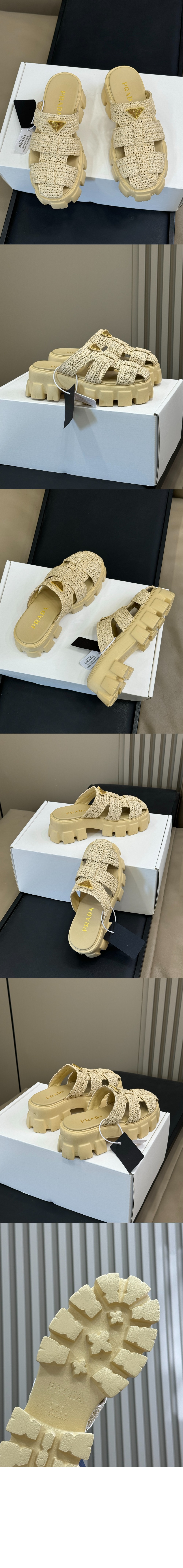 미러급레플리카사이트 | 명품레플리카 전문 쇼핑몰  | 퍼스트원 - 모놀리스 크로셰 케이지 샌들 1X138N &gt; 프라다