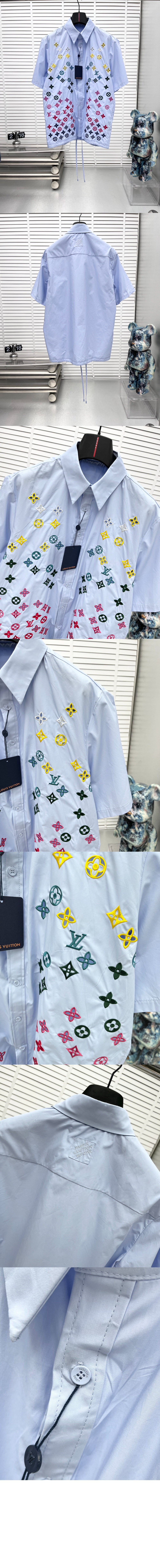 미러급레플리카사이트 | 명품레플리카 전문 쇼핑몰  | 퍼스트원 - 모노그램 플라워 엠브로이더드 쇼트 슬리브드 셔츠 &gt; 루이비통