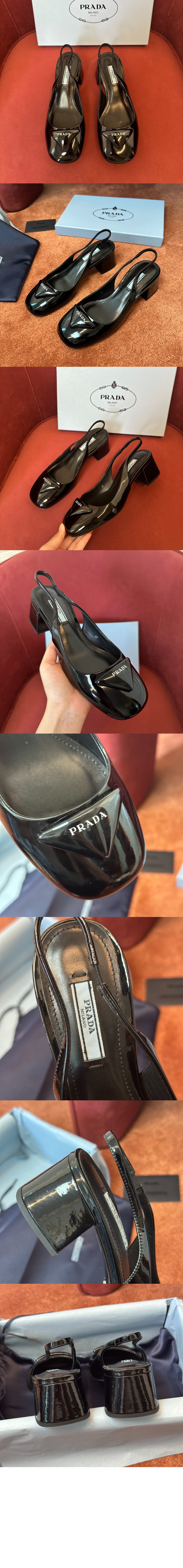 미러급레플리카사이트 | 명품레플리카 전문 쇼핑몰  | 퍼스트원 - 패딩로고 레더 슬링백 펌프스 22P1I7 &gt; 프라다