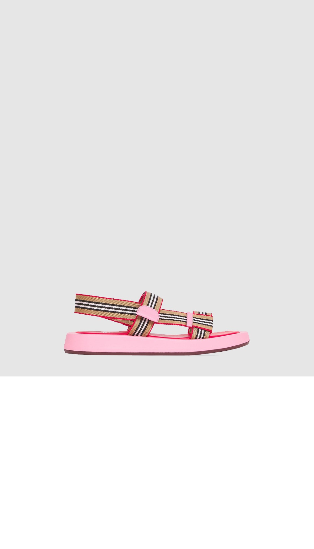 미러급레플리카사이트 | 명품레플리카 전문 쇼핑몰  | 퍼스트원 - 핑크 아이콘 스트라이프 샌들 8042675 &gt; 버버리