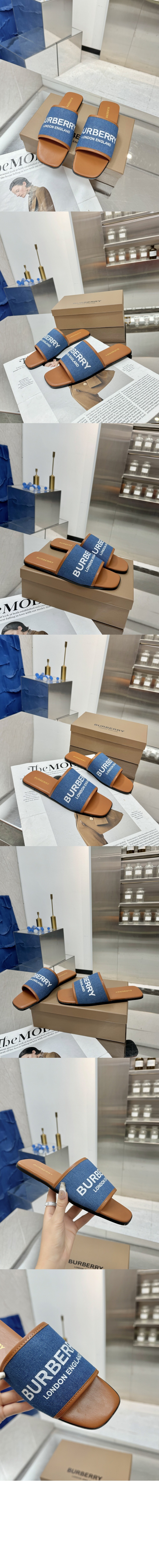 미러급레플리카사이트 | 명품레플리카 전문 쇼핑몰  | 퍼스트원 - 데님 슬리퍼 80707521 &gt; 버버리