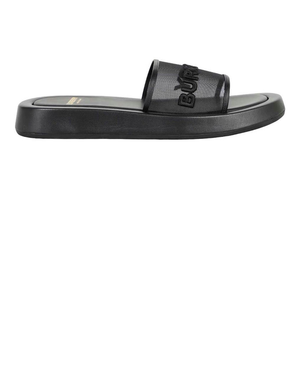 미러급레플리카사이트 | 명품레플리카 전문 쇼핑몰  | 퍼스트원 - 엠브로이드 로고 메쉬 앤 래더 슬라이드 80392501 &gt; 버버리