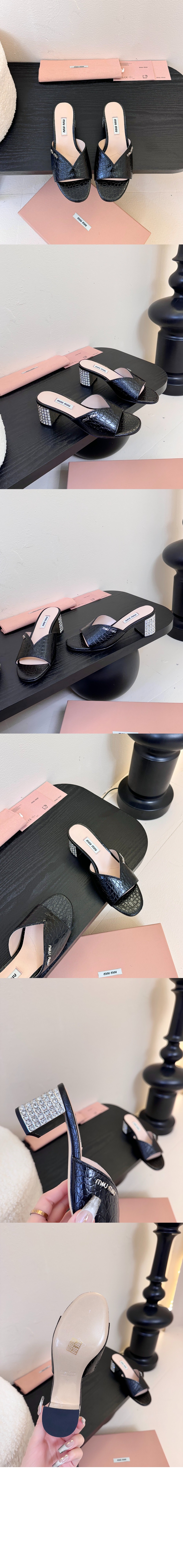 미러급레플리카사이트 | 명품레플리카 전문 쇼핑몰  | 퍼스트원 - 악어 무늬 가죽 샌들 5XX477 &gt; 미우미우