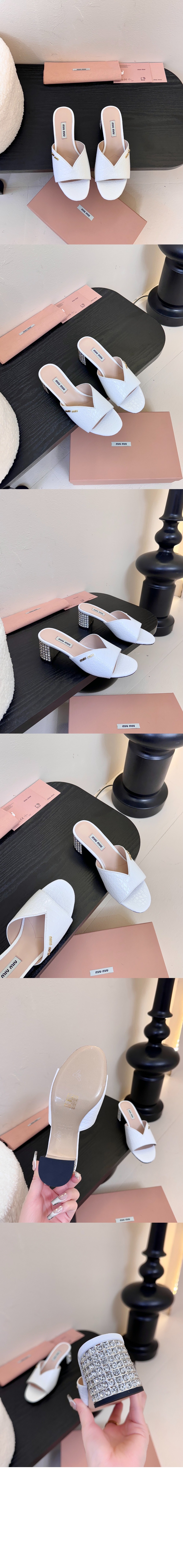 미러급레플리카사이트 | 명품레플리카 전문 쇼핑몰  | 퍼스트원 - 악어 무늬 가죽 샌들 5XX477 &gt; 미우미우