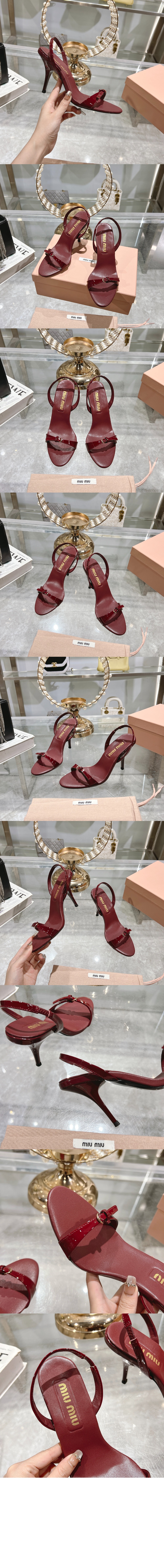 미러급레플리카사이트 | 명품레플리카 전문 쇼핑몰  | 퍼스트원 - 에나멜 가죽 샌들 5X343E &gt; 미우미우