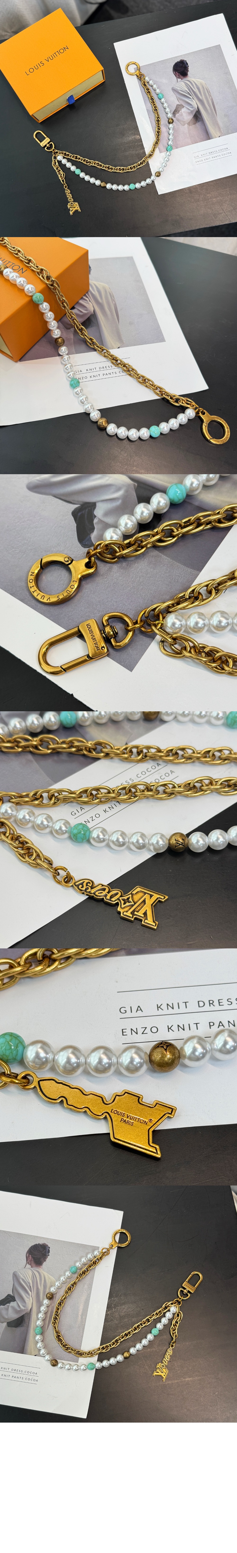 미러급레플리카사이트 | 명품레플리카 전문 쇼핑몰  | 퍼스트원 - 펄 (Pearls) 체인 벨트 & 백 참 M02097 &gt; 루이비통