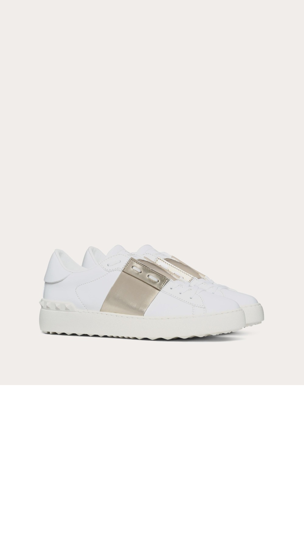 미러급레플리카사이트 | 명품레플리카 전문 쇼핑몰  | 퍼스트원 - 메탈릭 밴드 디테일 오픈 스니커즈 &gt; 발렌티노