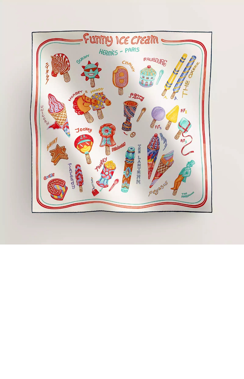 미러급레플리카사이트 | 명품레플리카 전문 쇼핑몰  | 퍼스트원 - Funny Ice Cream 스카프 90 &gt; 에르메스