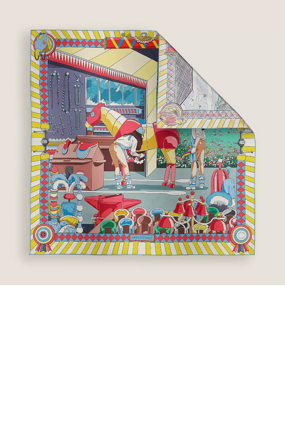 미러급레플리카사이트 | 명품레플리카 전문 쇼핑몰  | 퍼스트원 - Pony Pit Stop 더블 페이스 스카프 90 &gt; 에르메스