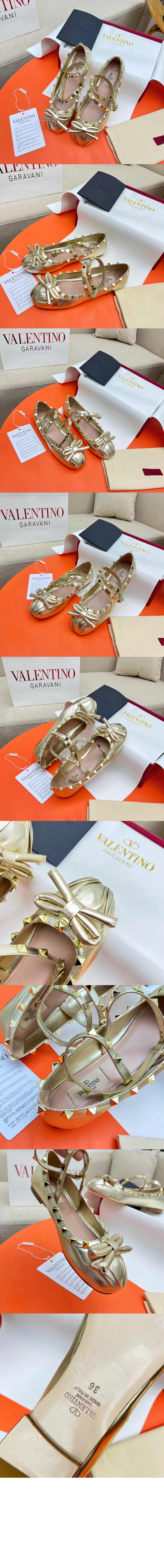 미러급레플리카사이트 | 명품레플리카 전문 쇼핑몰  | 퍼스트원 - 락스터드 라미네이트 나파 가죽 발레리나 &gt; 발렌티노