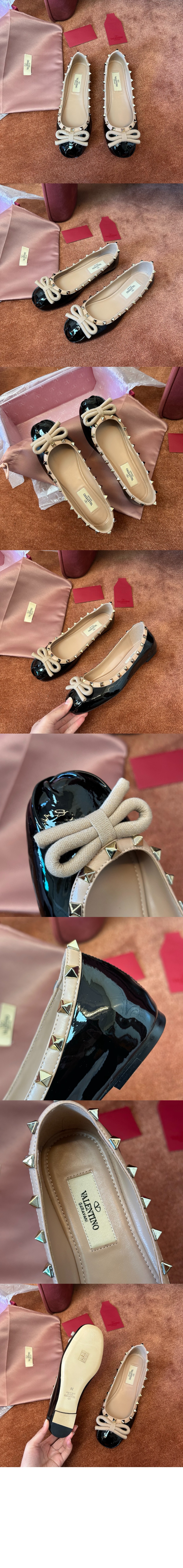 미러급레플리카사이트 | 명품레플리카 전문 쇼핑몰  | 퍼스트원 - 락스터드 페이턴트 가죽 발레리나 &gt; 발렌티노