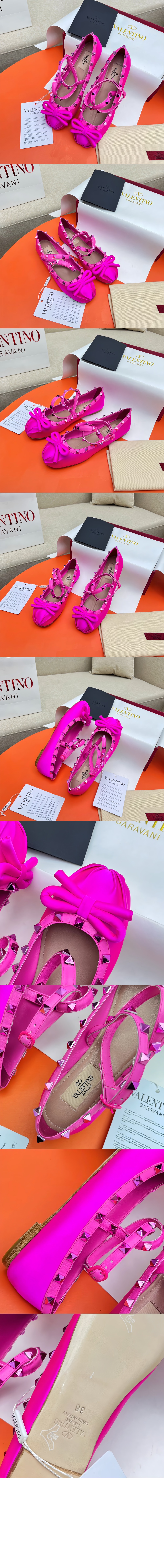 미러급레플리카사이트 | 명품레플리카 전문 쇼핑몰  | 퍼스트원 - 톤온톤 스터드 장식 락스터드 새틴 발레리나 &gt; 발렌티노