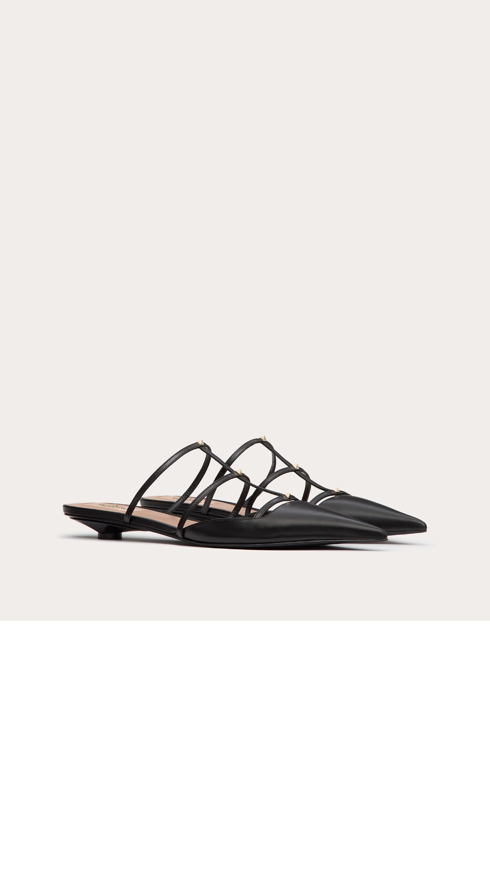 미러급레플리카사이트 | 명품레플리카 전문 쇼핑몰  | 퍼스트원 - 락스터드 위스피 송아지 가죽 마이크로 힐 뮬 &gt; 발렌티노