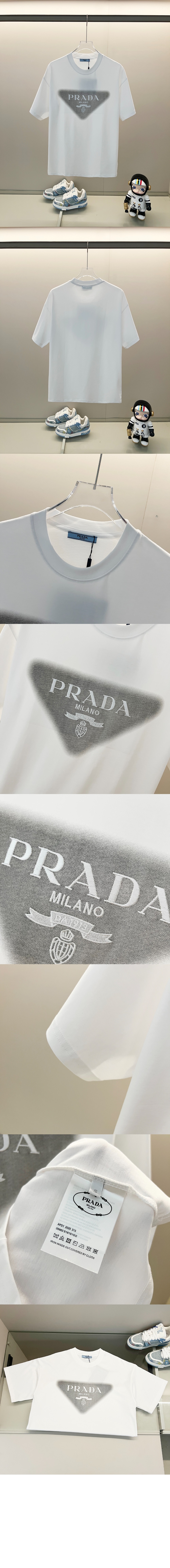 미러급레플리카사이트 | 명품레플리카 전문 쇼핑몰  | 퍼스트원 - 로고 프린트 반팔 &gt; 프라다