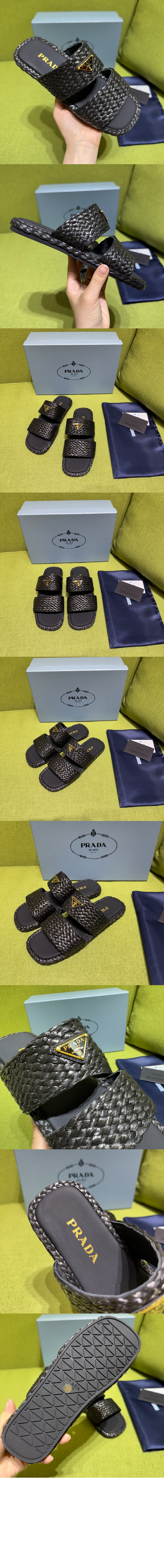 미러급레플리카사이트 | 명품레플리카 전문 쇼핑몰  | 퍼스트원 - 라피아 슬라이드 1XX749 &gt; 프라다