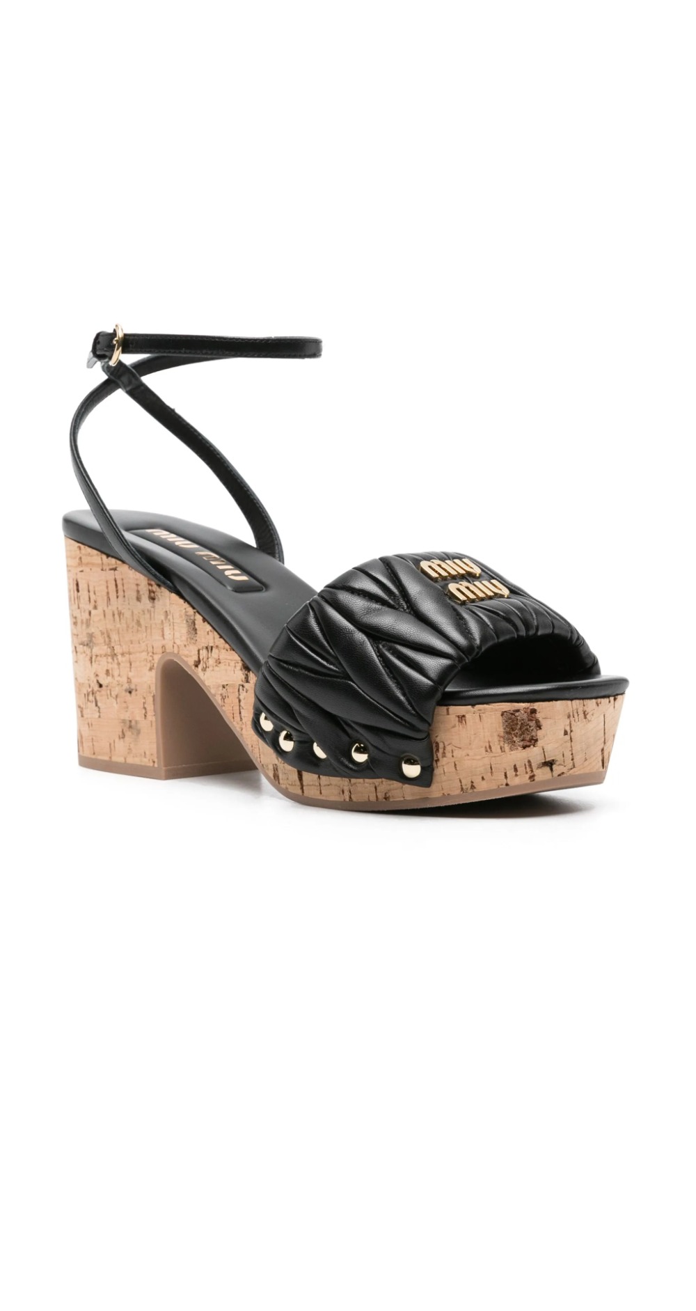 미러급레플리카사이트 | 명품레플리카 전문 쇼핑몰  | 퍼스트원 - 코르크 굽 퀼팅 나파 가죽 샌들 5XZ482 &gt; 미우미우