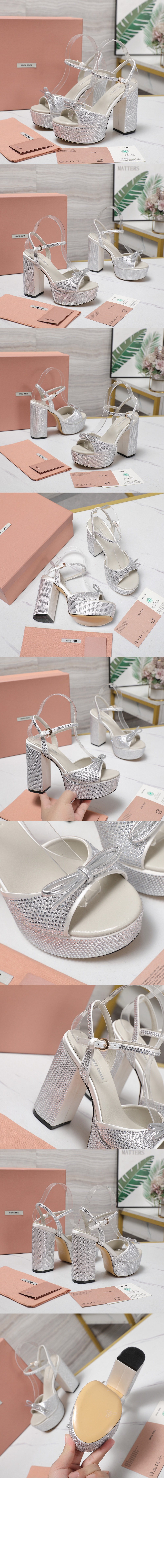 미러급레플리카사이트 | 명품레플리카 전문 쇼핑몰  | 퍼스트원 - 크리스털 장식 플랫폼 샌들 5XP908 &gt; 미우미우